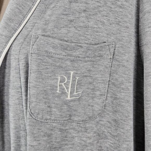 Lauren Ralph Lauren Gray Bath Lounge Robe | Women's Large | MISSING BELT - Picture 9 of 14